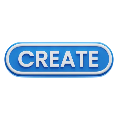 Create Button  3D Icon