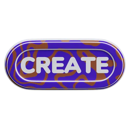 Create Button  3D Icon