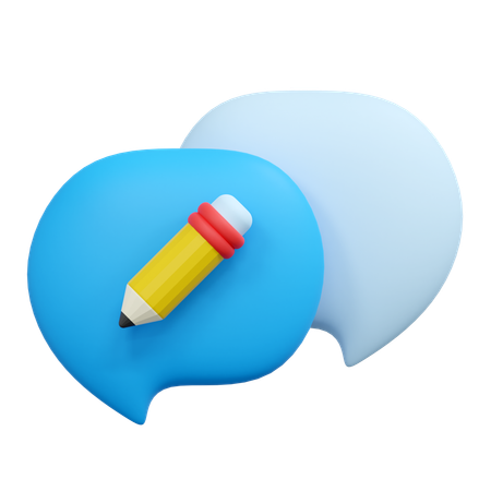 Create chat  3D Icon