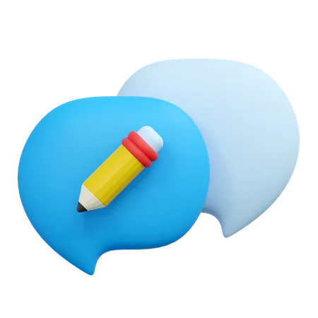 Create Chat Illustration 3D Icon
