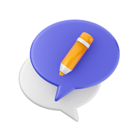 Create Chat  3D Icon