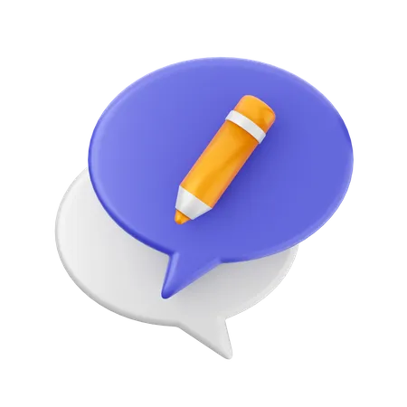 Create Chat  3D Icon
