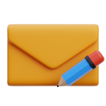 Create Email Document  3D Icon