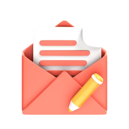 Create Mail  3D Icon