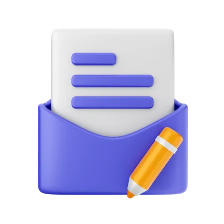 Create Mail  3D Icon