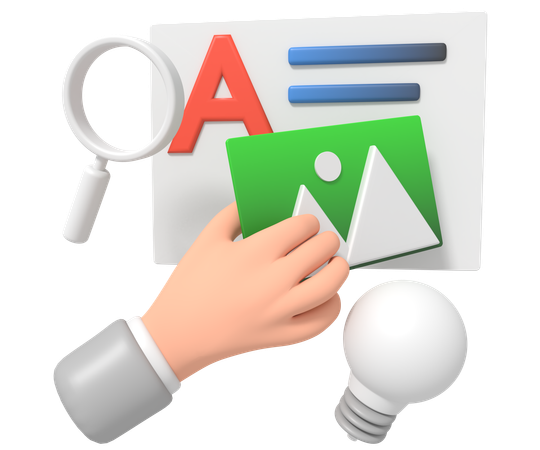 Create Web Design  3D Icon