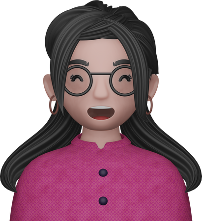 Avatar femme créatrice de mode  3D Icon