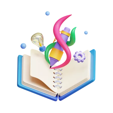 Creative Book  3D Icon