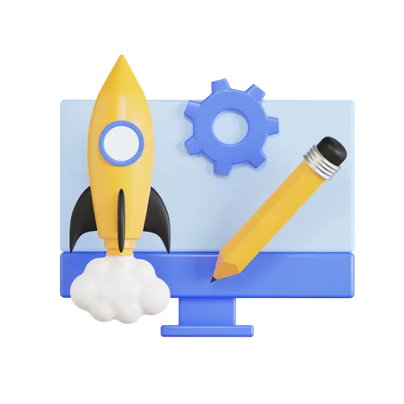 Creative Business Startup  3D Icon