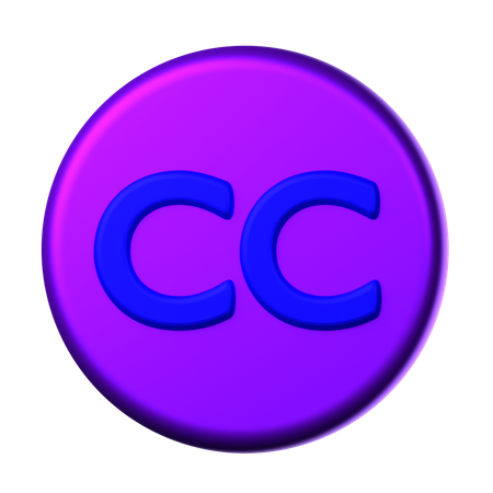 Creative Commons  3D Icon