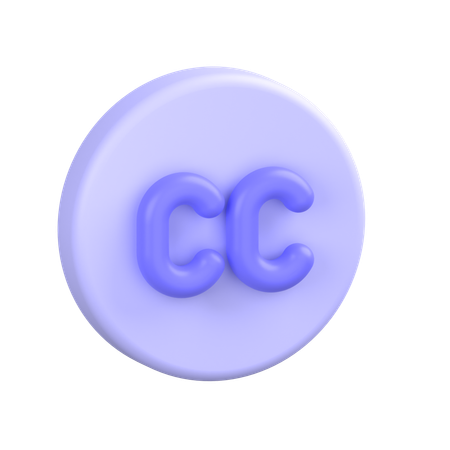 Creative Commons  3D Icon
