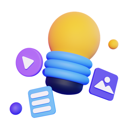 Creative Content  3D Icon