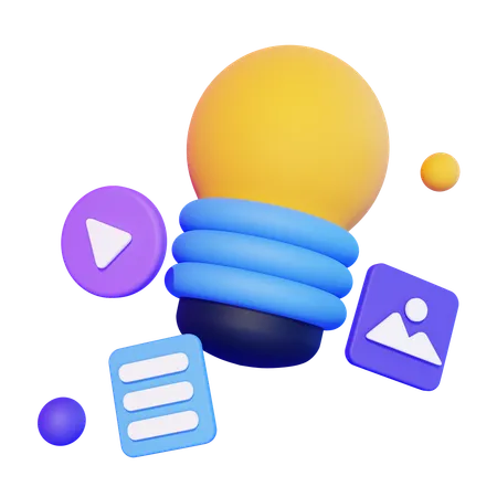 Creative Content  3D Icon