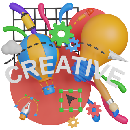 Creative design  3D Icon
