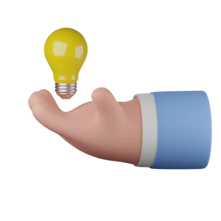 Creative Idea hand gesture  3D Icon