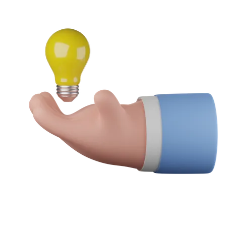 Creative Idea hand gesture 3D Icon