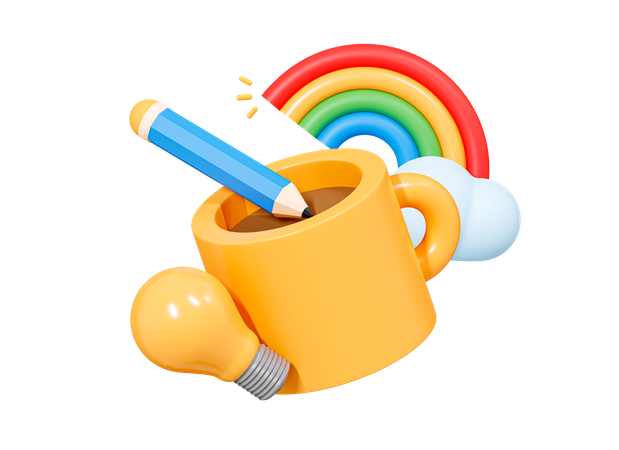 Creative Learning  3D Icon
