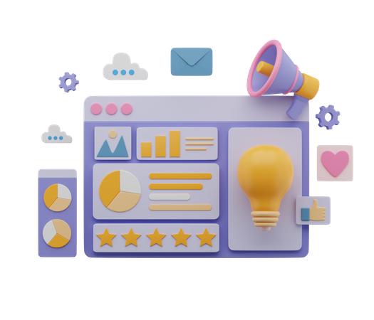 Creative Marketing Idea  3D Icon