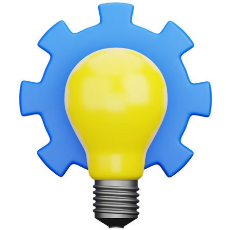 Creative Process Gear Lamp 3D Icon
