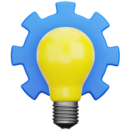 Creative Process Gear Lamp 3D Icon