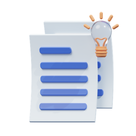 Creative work paper  3D Icon