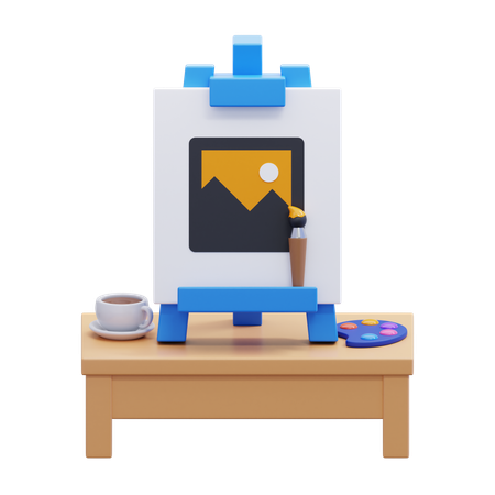 Creative workspace  3D Icon