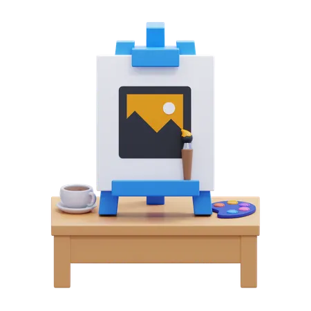 Creative workspace  3D Icon