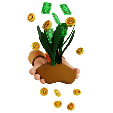 Creciente riqueza a través del interés  3D Icon