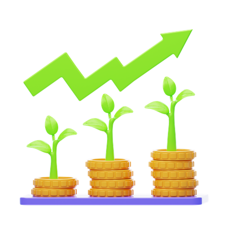 Crecimiento ambiental  3D Icon