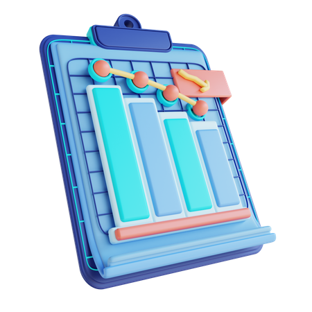 Crecimiento analítico  3D Icon