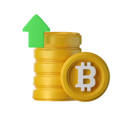 Crecimiento de bitcoin  3D Icon