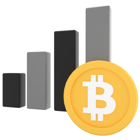 Crecimiento de bitcoin  3D Icon