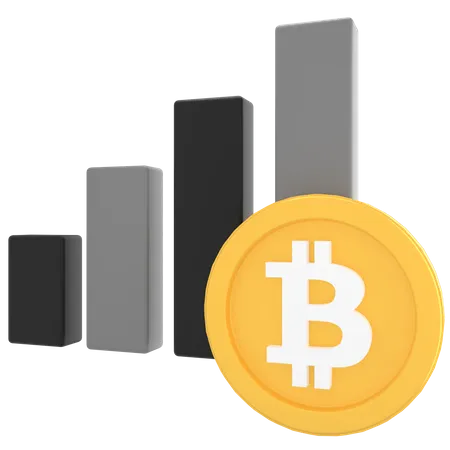 Crecimiento de bitcoin  3D Icon