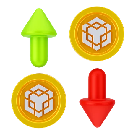 Crecimiento de binance  3D Icon