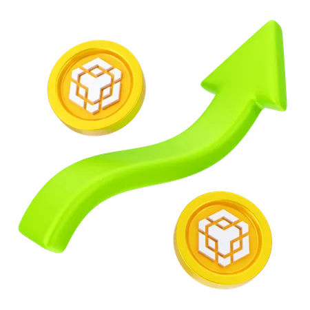 Crecimiento de binance  3D Icon