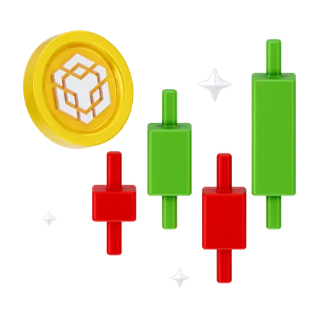 Crecimiento de binance  3D Icon