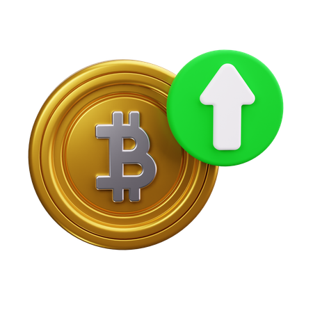 Crecimiento de bitcoin  3D Icon