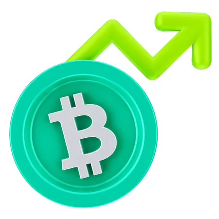 Crecimiento de bitcoin  3D Icon