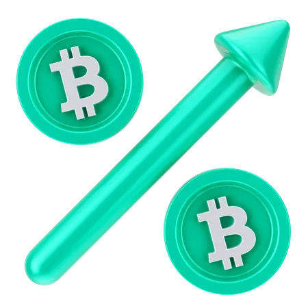 Crecimiento de bitcoin  3D Icon