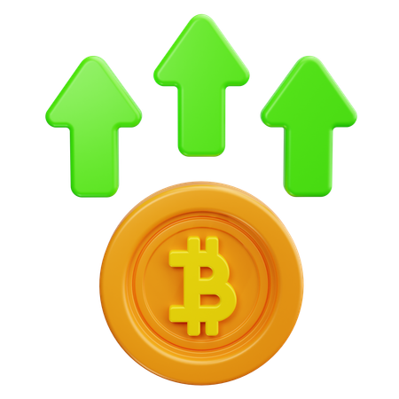 Crecimiento de bitcoin  3D Icon