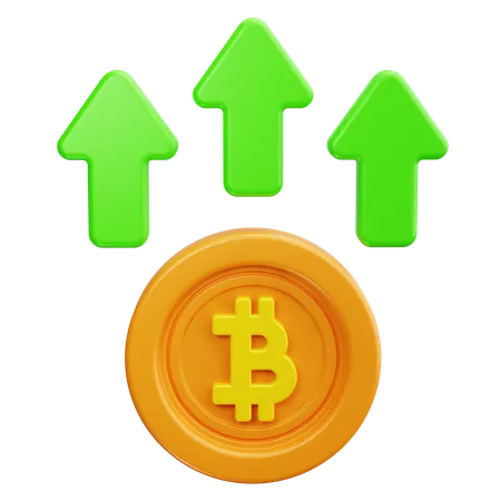 Crecimiento de bitcoin  3D Icon