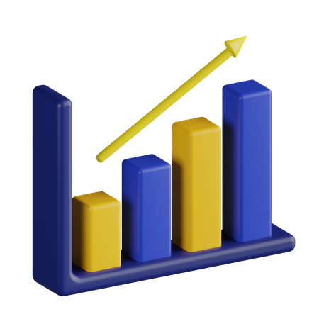 Crecimiento de bitcoin  3D Icon