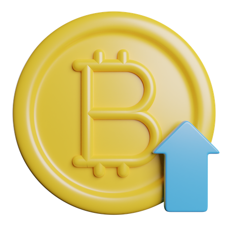 Crecimiento de bitcoin  3D Icon