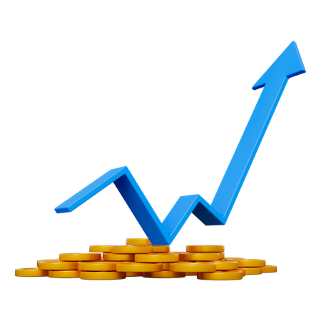 Crecimiento de la economía  3D Icon