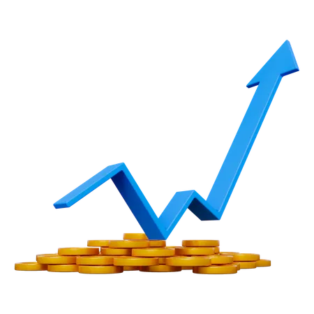 Crecimiento de la economía  3D Icon