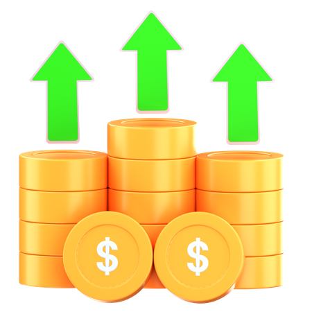 Crecimiento de la inversión  3D Icon