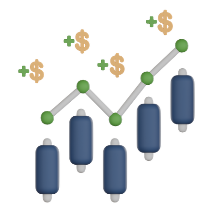 Crecimiento de la inversión  3D Icon