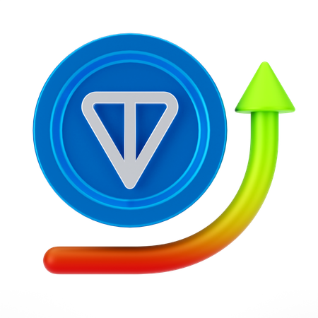 Crecimiento de la moneda de tonelada  3D Icon