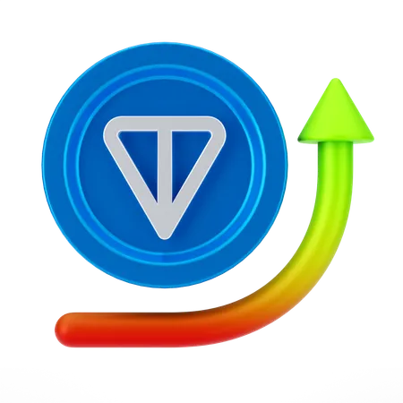 Crecimiento de la moneda de tonelada  3D Icon