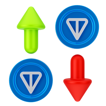 Crecimiento de la moneda de tonelada  3D Icon